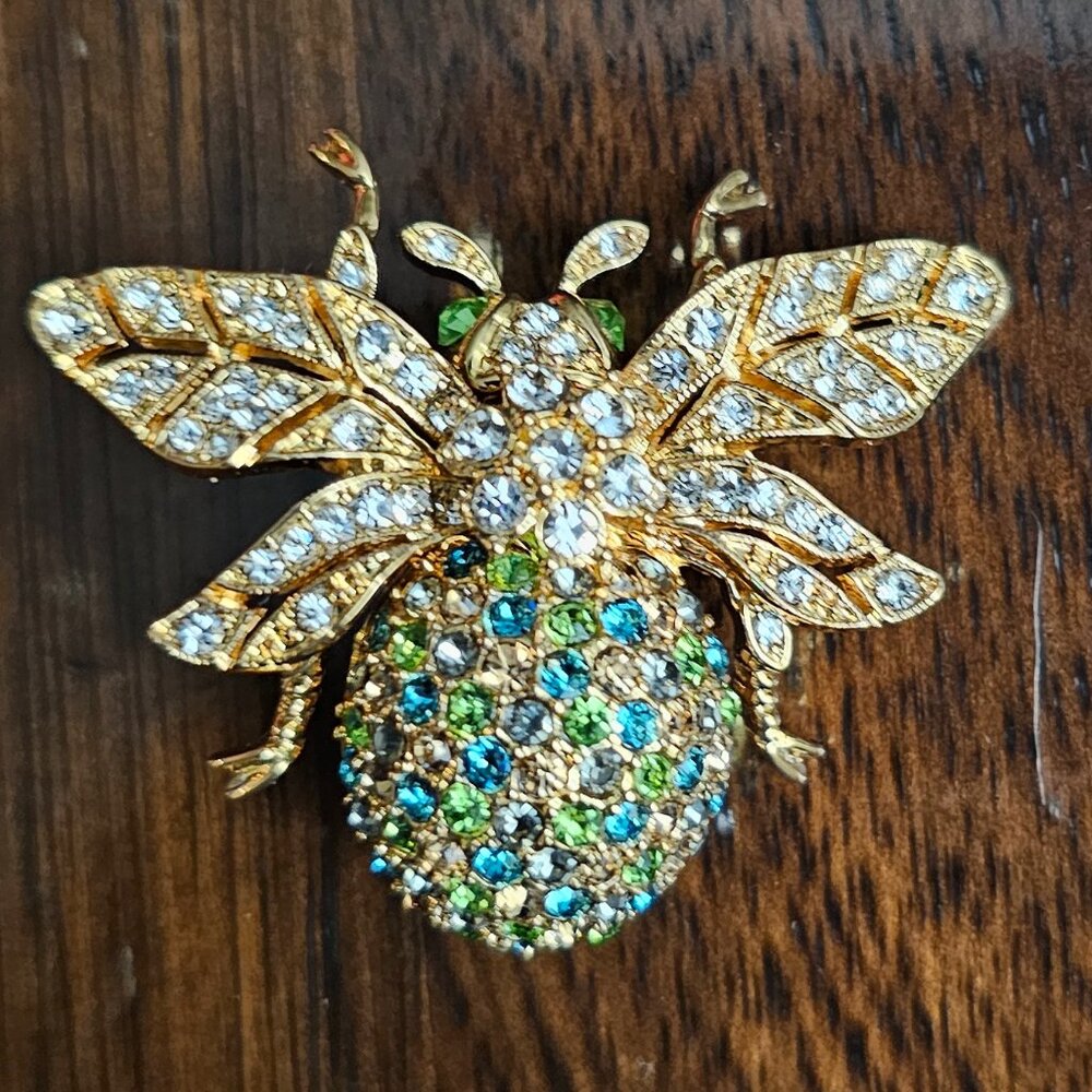 CINER for Joan Rivers Colorful Pave Bee Brooch Pin - Picture 3 of 16